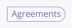 The word “Agreements” surrounded by an uneven rounded outline